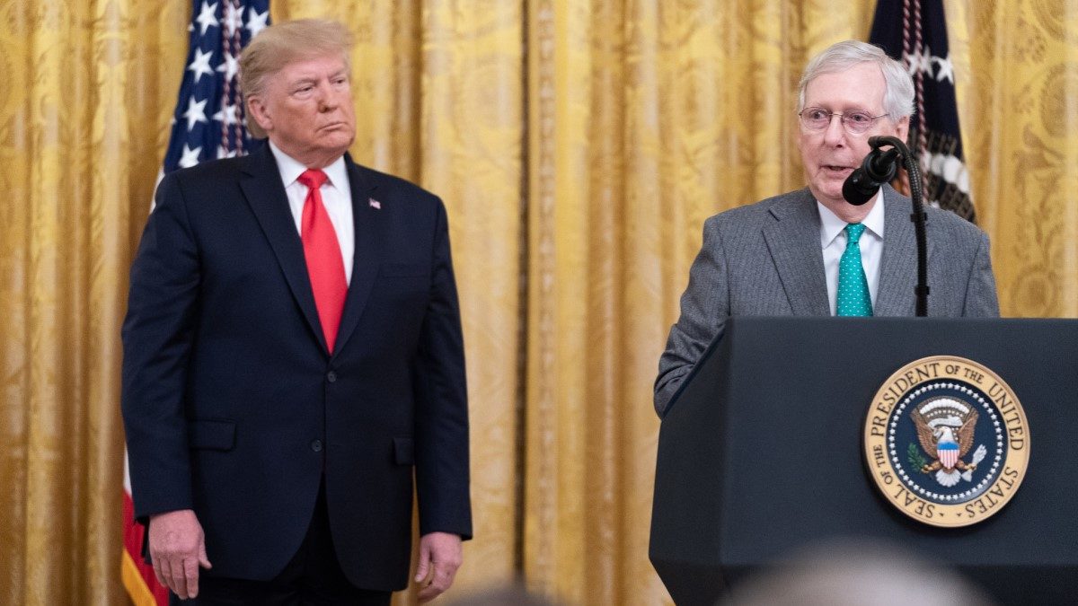 President Trump and Mitch McConnell