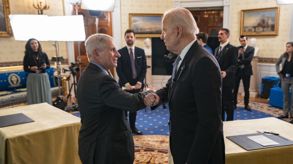 Joe Biden and Anthony Fauci