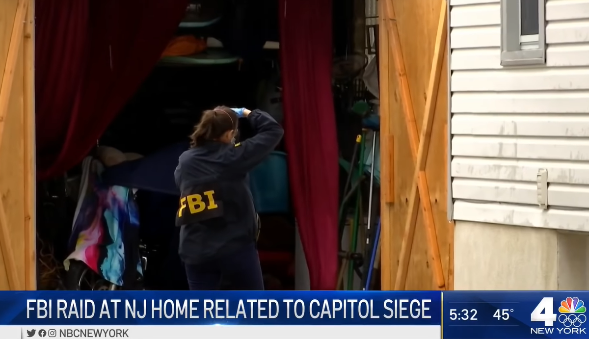 FBI agents raiding home 