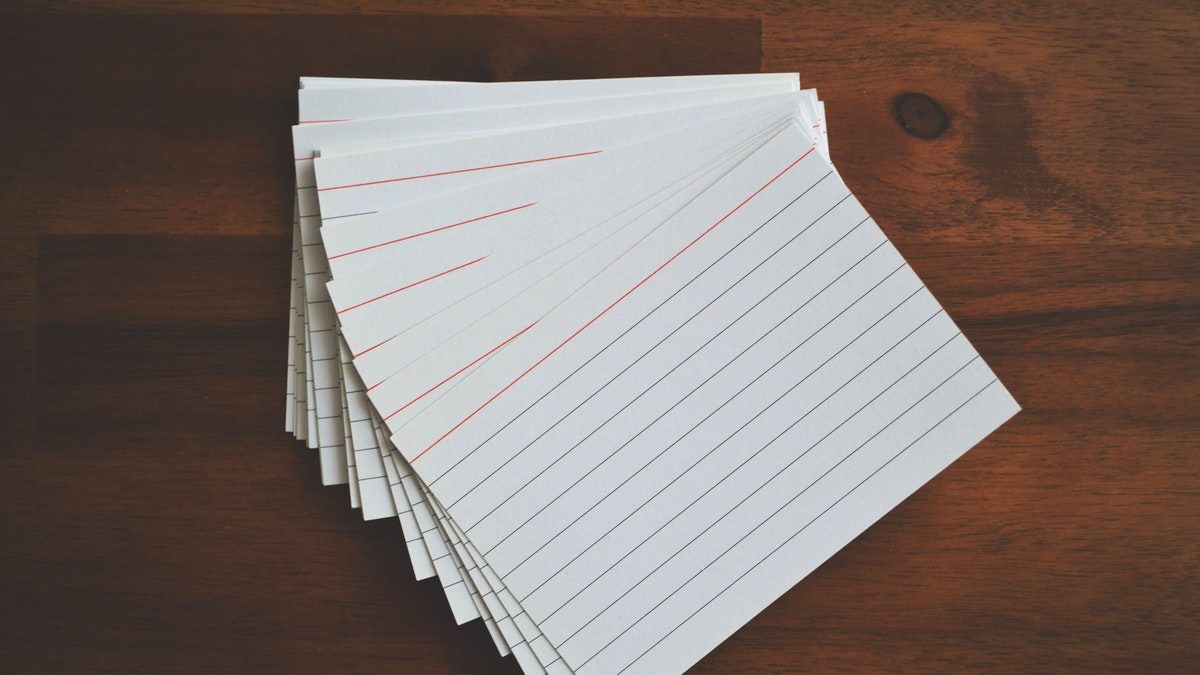 white notecards