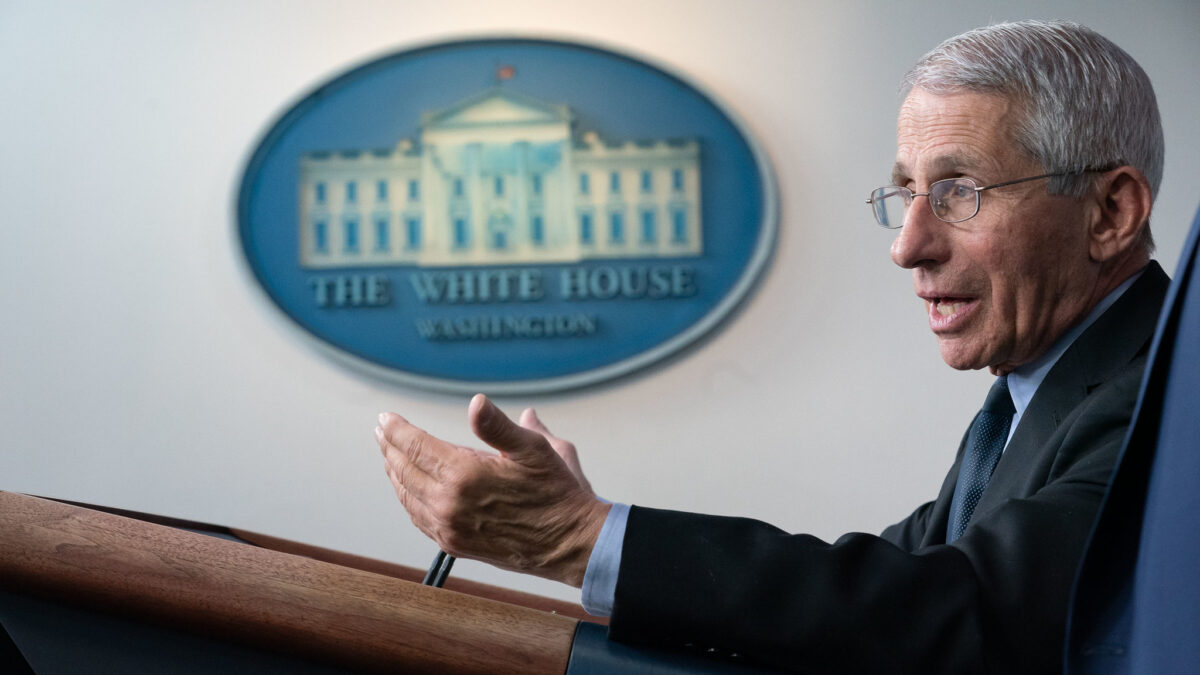 Fauci speaks from White House podium