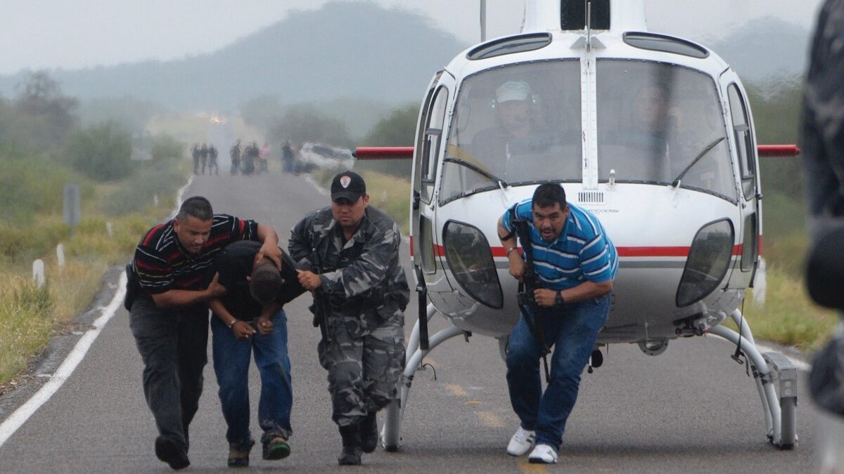 Arresting a suspected drug trafficker in Mexico