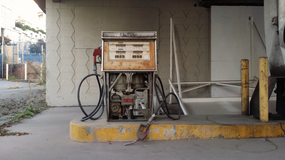 abandoned gas pump