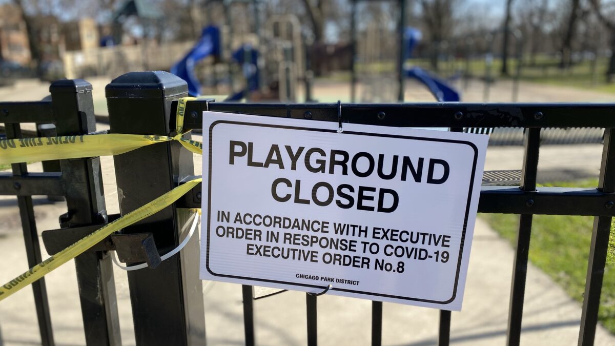 playground closed sign