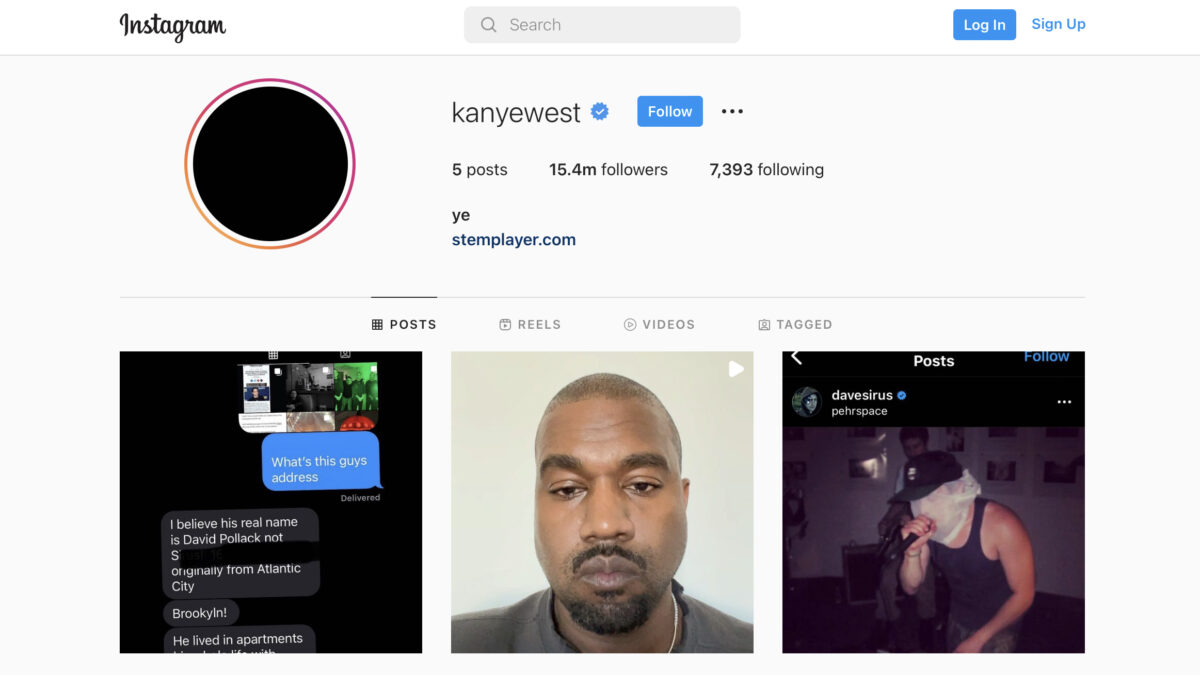 Kanye West instagram