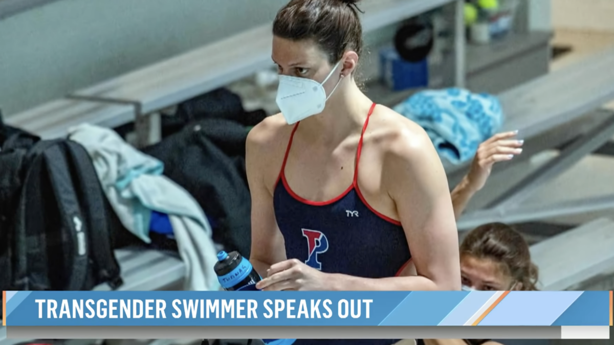 transgender swimmer by the pool