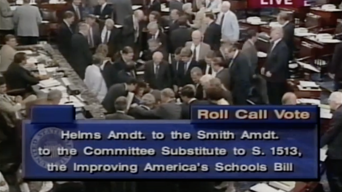 CSPAN broadcast of Senators on Senate floor