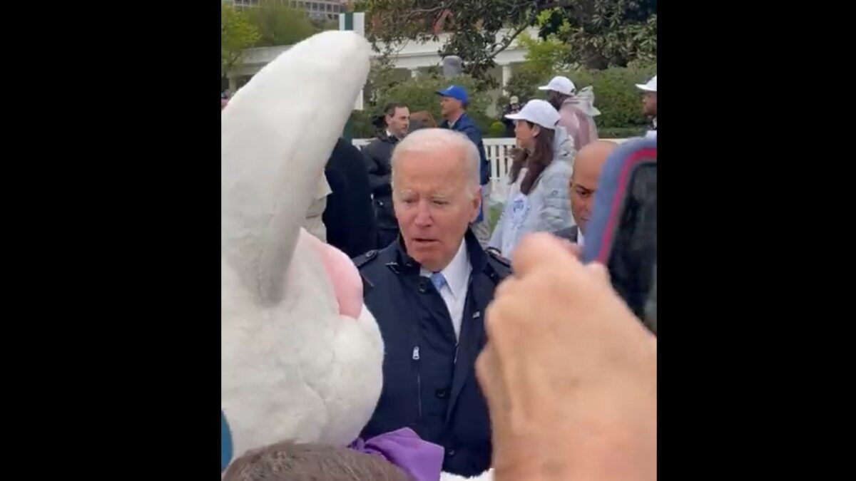 Joe Biden gets bounced by a bunny