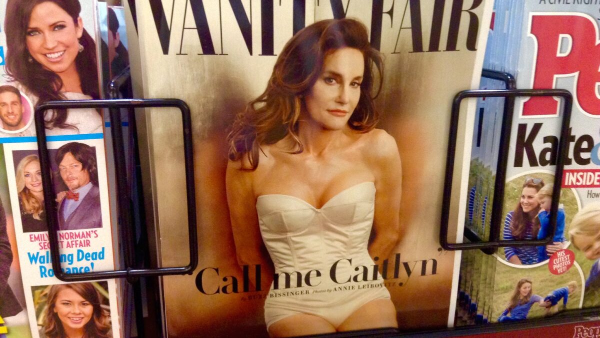 Vanity Fair magazine cover with transgender on the cover