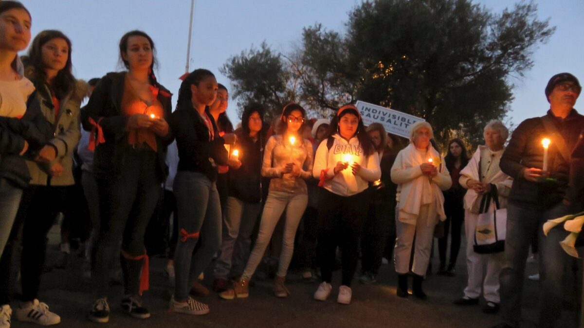vigil after Parkland school shooting