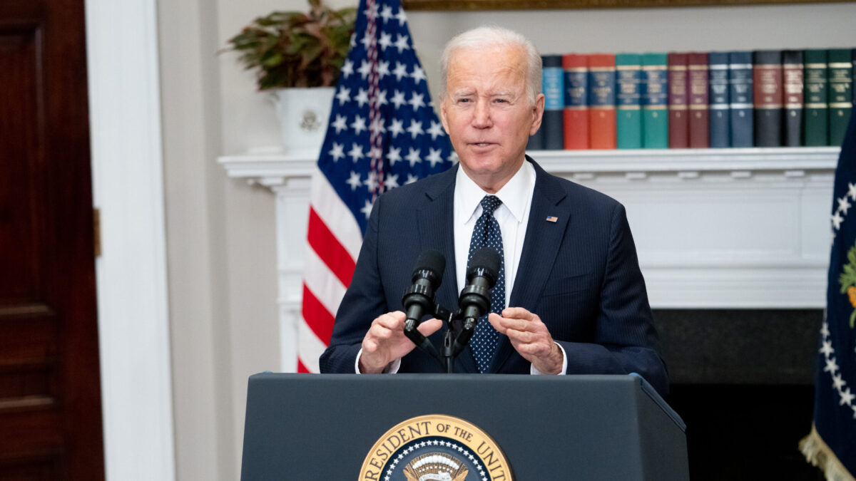 Joe Biden speaking at White House