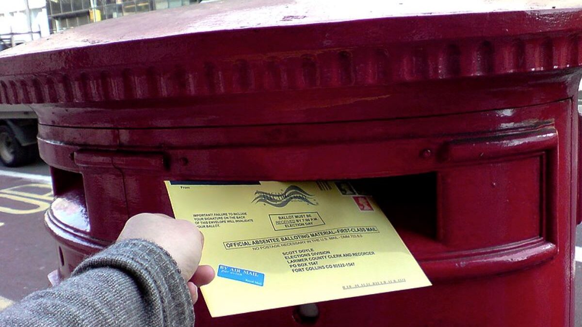 Dropping a ballot in a drop box