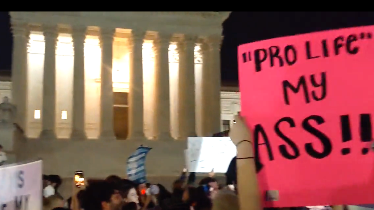 Abortion protesters at the Supreme Court