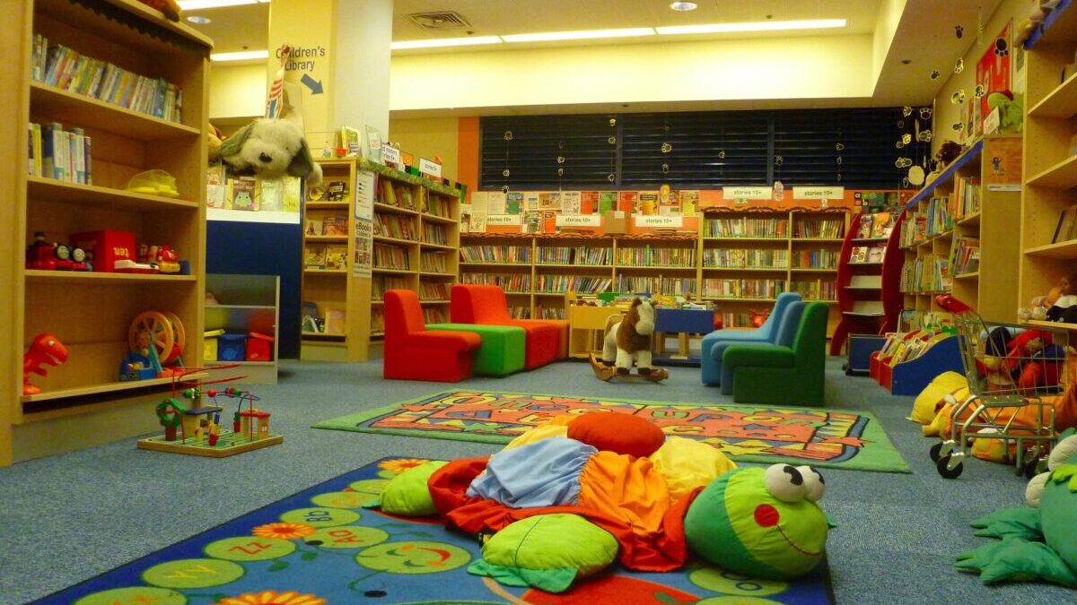 children's books section library