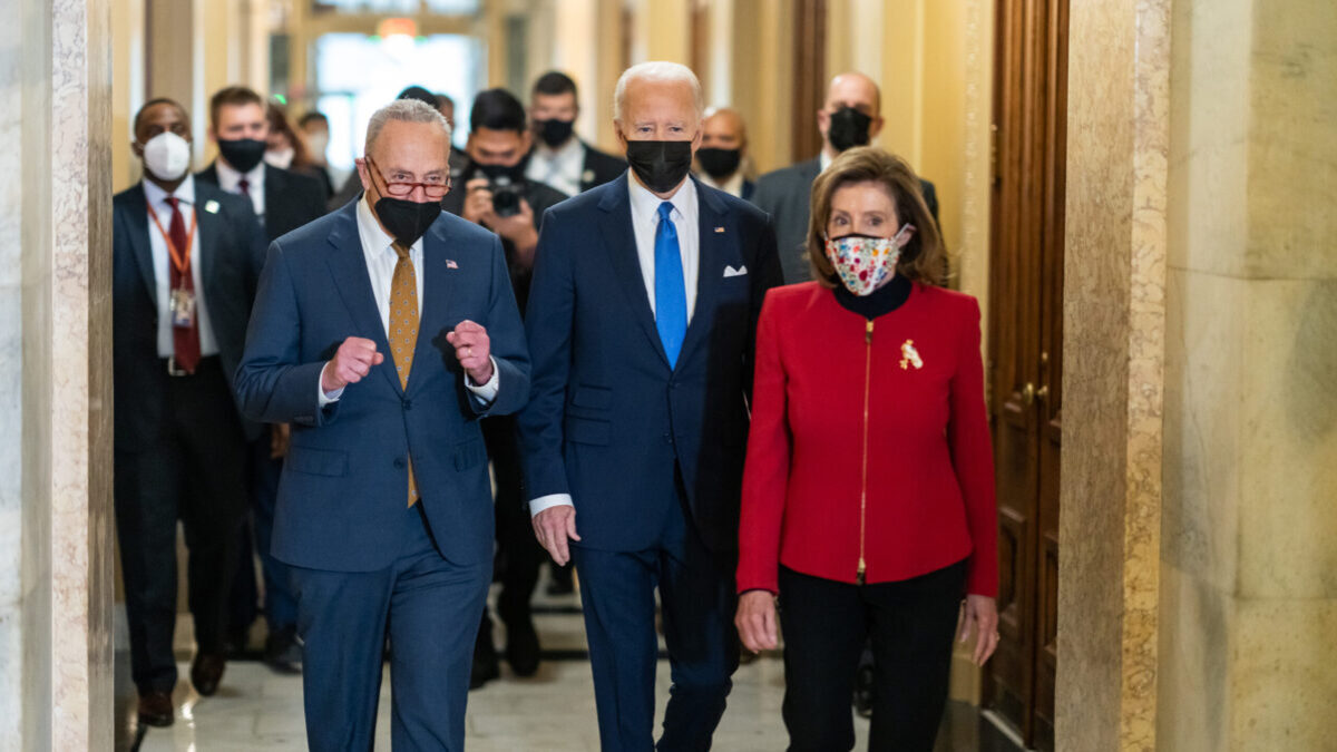 Joe Biden, Chuck Schumer, and Nancy Pelosi