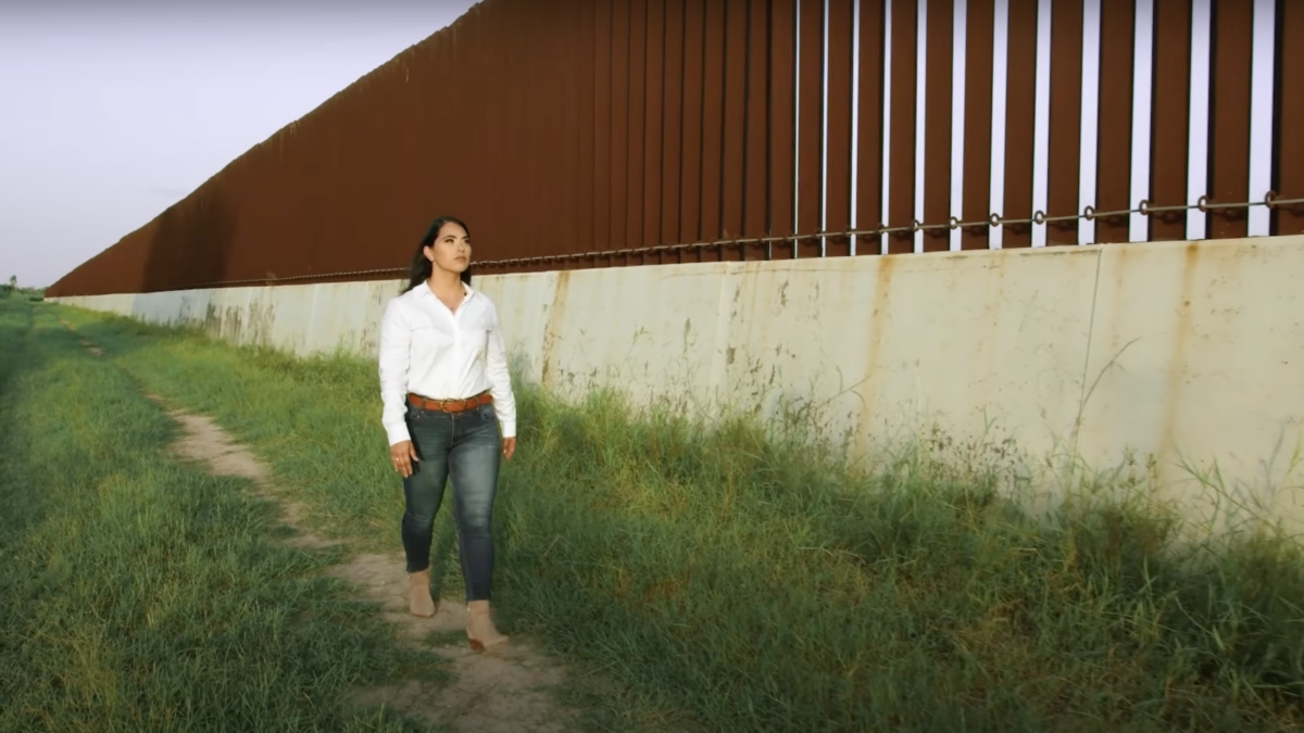 Mayra Flores walks border wall