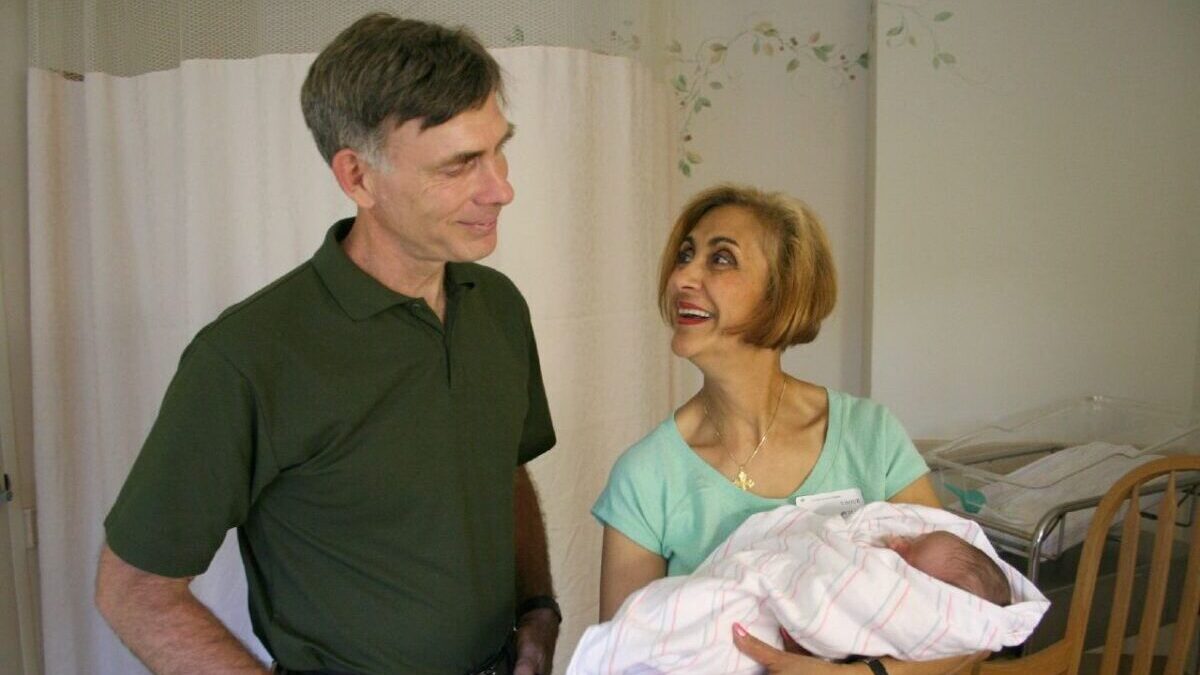 granparents with baby