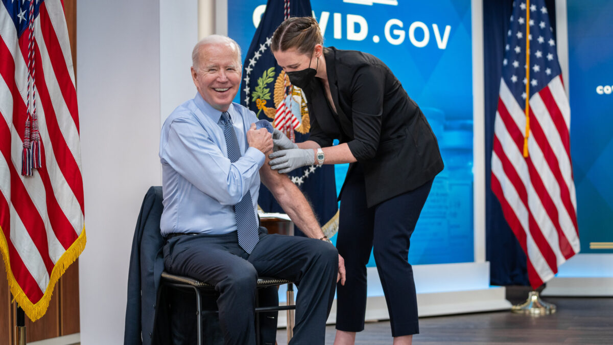 Biden getting covid shot in arm