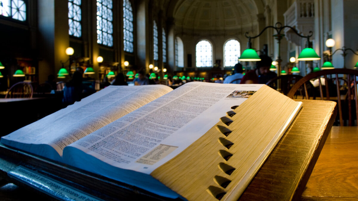 dictionary in Boston reading room
