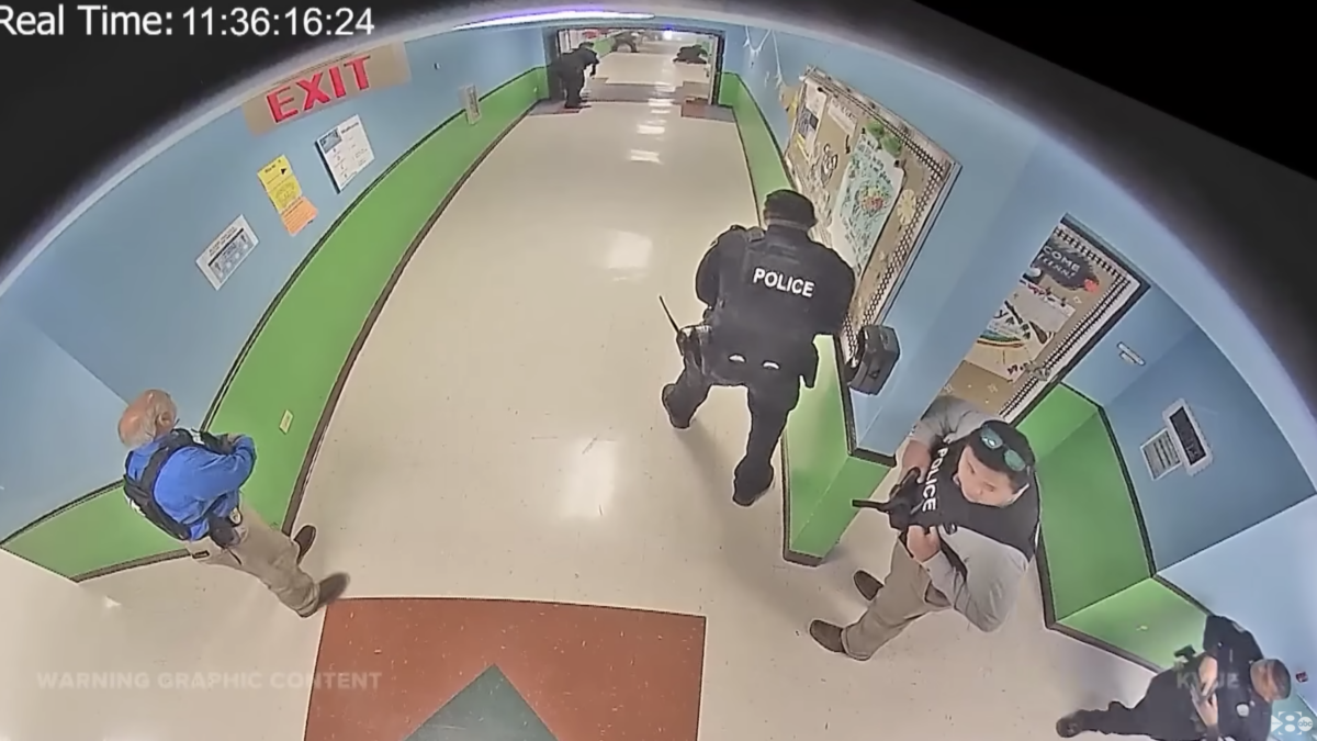 police on security footage in school shooting