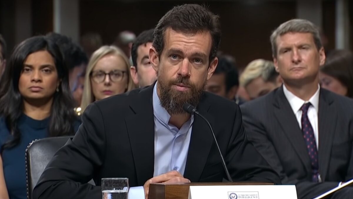 Former Twitter CEO Jack Dorsey testifying before Congress