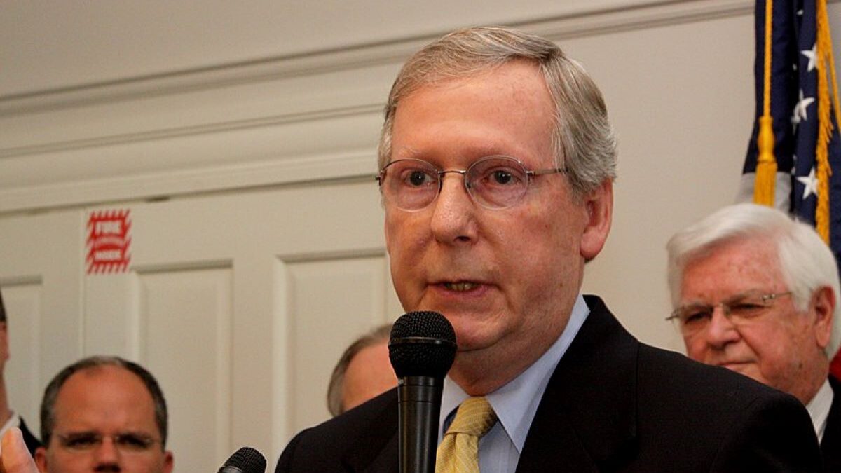 McConnell speaking at an event