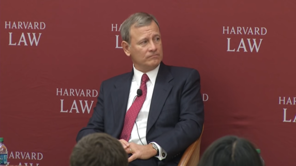 John Roberts speaking at Harvard Law School