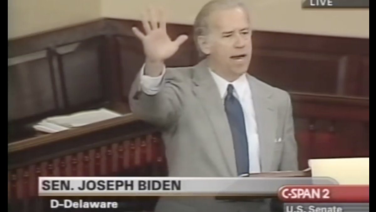 Joe Biden yelling on Senate floor in 2005