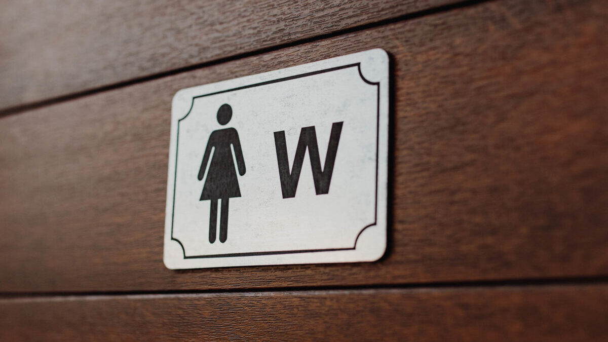 women's bathroom sign
