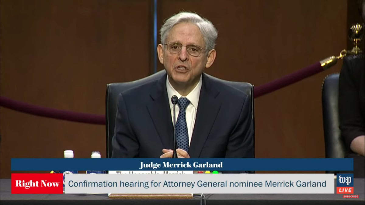 Merrick Garland in confirmation hearings