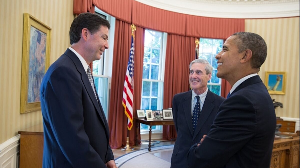 FBI Director James Comey with Mueller and Obama