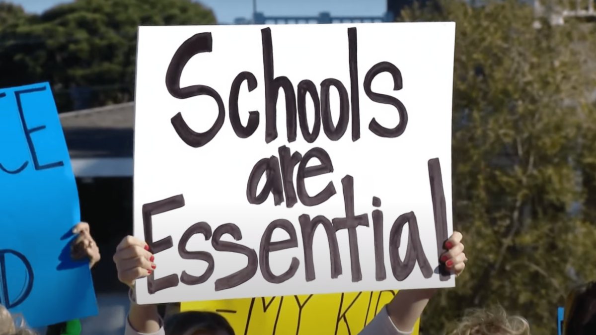 reopen schools protest California