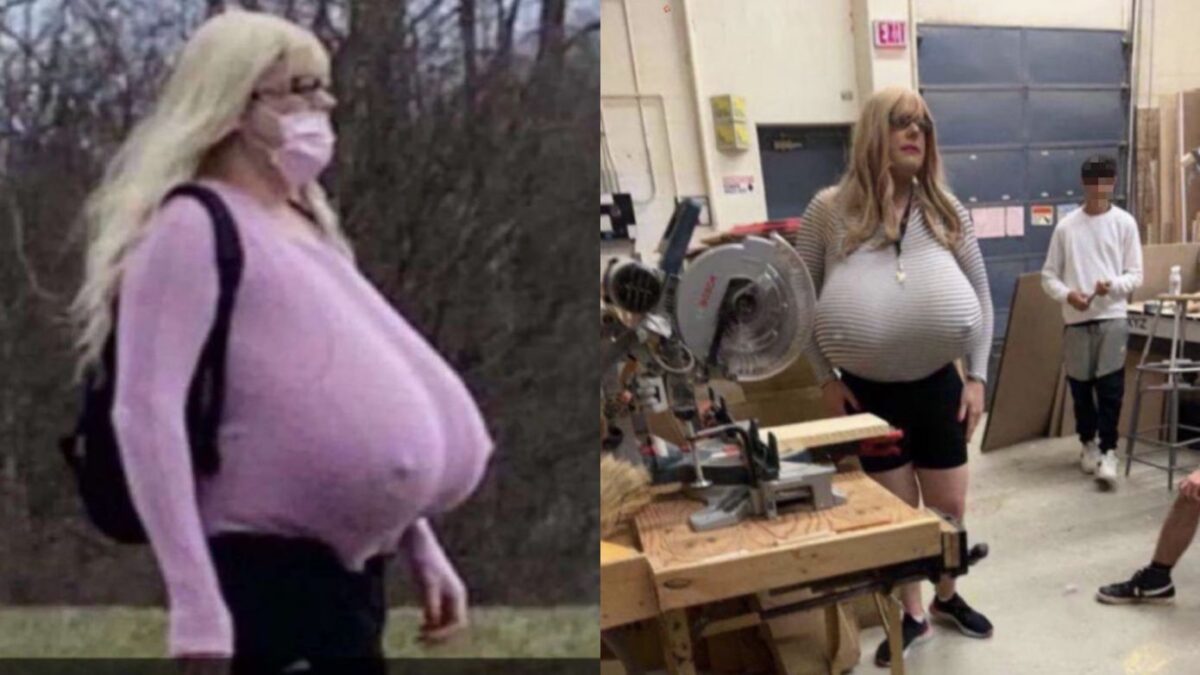 Canadian trans high school teacher and his prosthetic breasts
