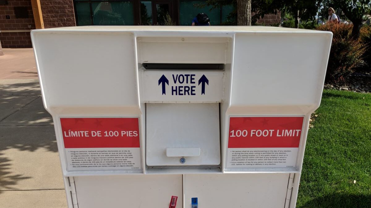 Drop box for absentee ballots