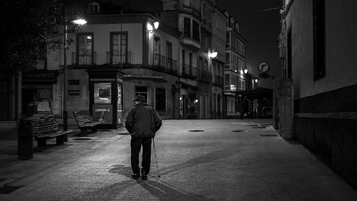 lonely man on the street