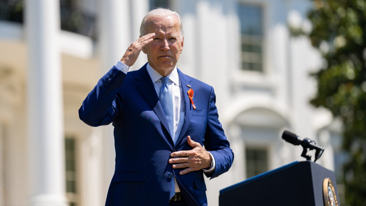 President Joe Biden delivers remarks at a celebration event for the passage of the Bipartisan Safer Communities Act, Monday, July 11, 2022,