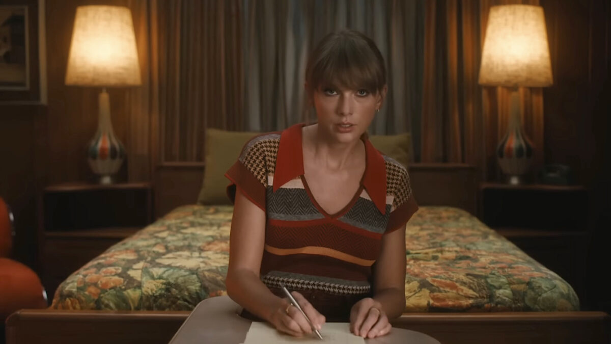 Taylor Swift writing in Anti-Hero music video