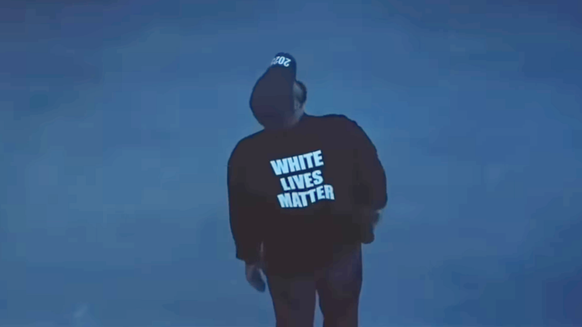 Kanye West Wearing White Lives Matter Shirt