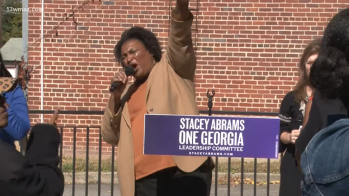 Stacey Abrams at a 2022 campaign event