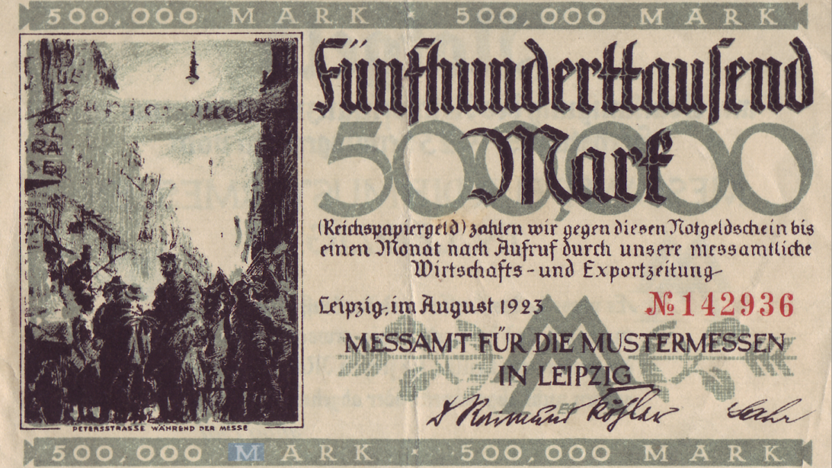 500,000 marks, Leipzig, 1923