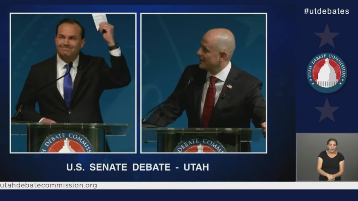 Evan McMullin and Mike Lee in Utah Senate Debate