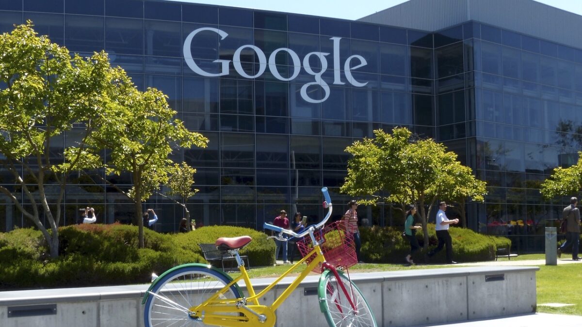 Google with a bike out front