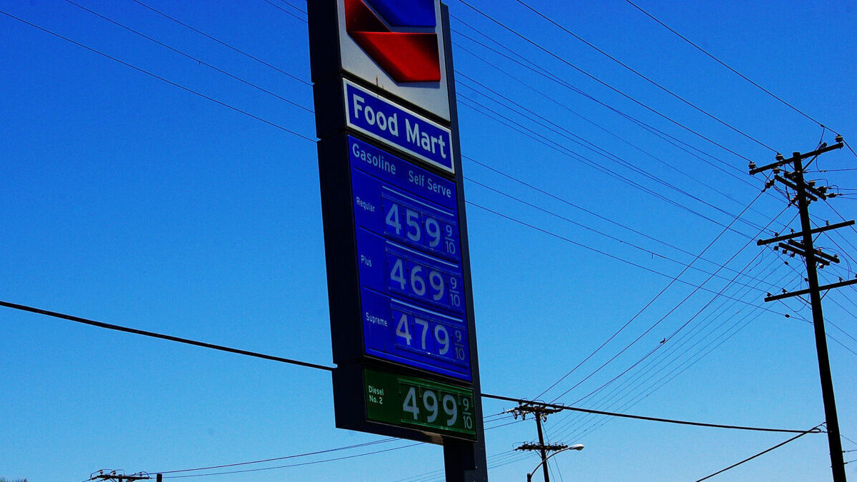 gas prices sign