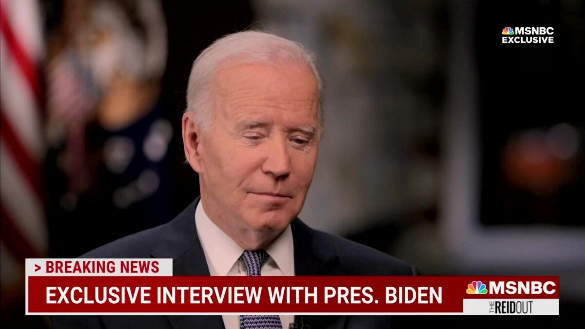 Joe Biden appears to fall asleep on MSNBC