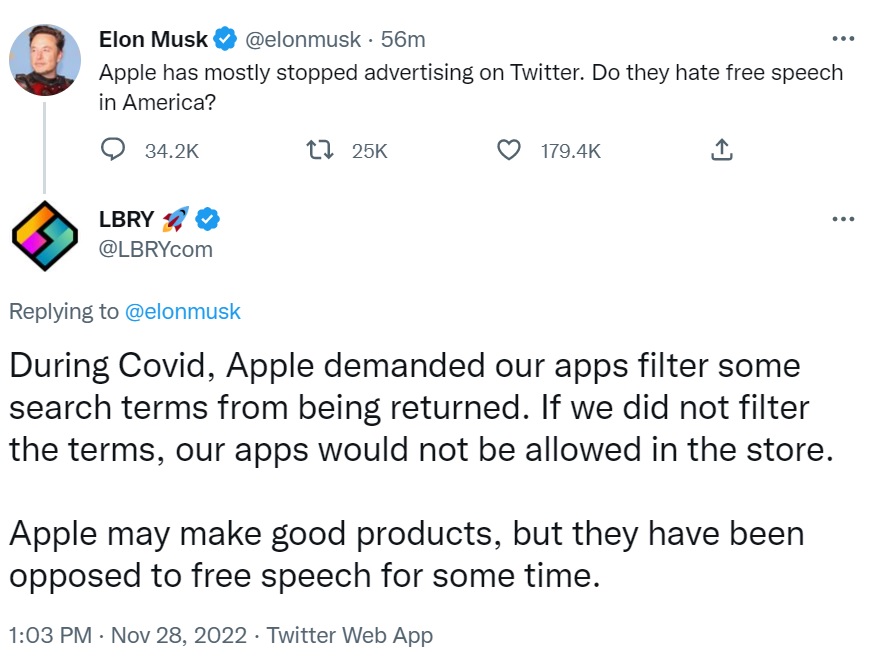 Elon Musk Wants Answers About Apple’s Support Of Censorship