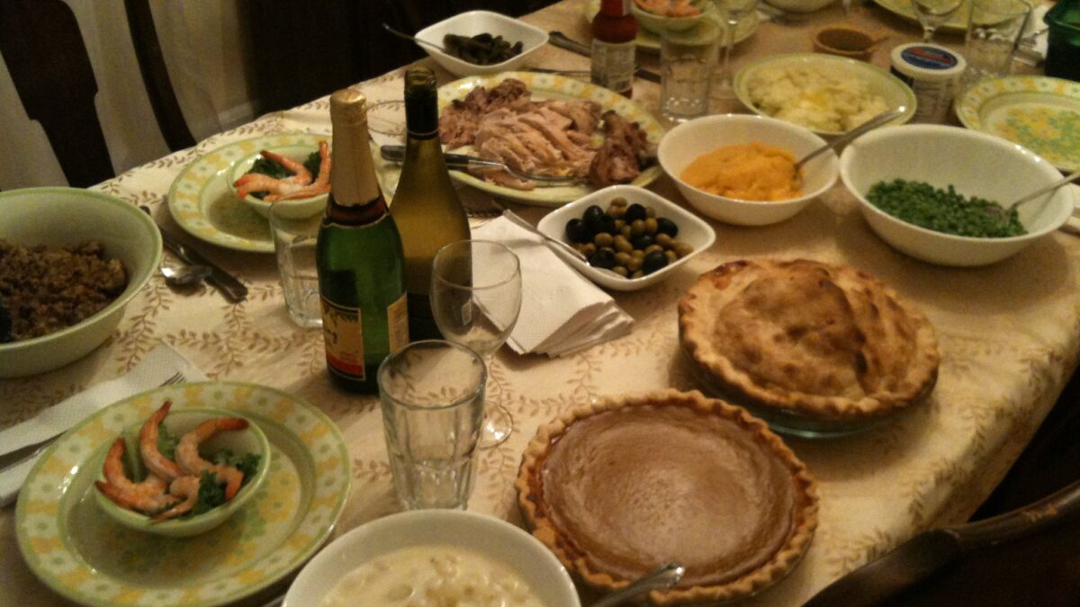 Thanksgiving Dinner table