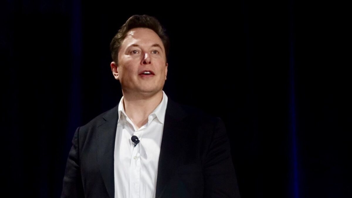 Elon Musk black background