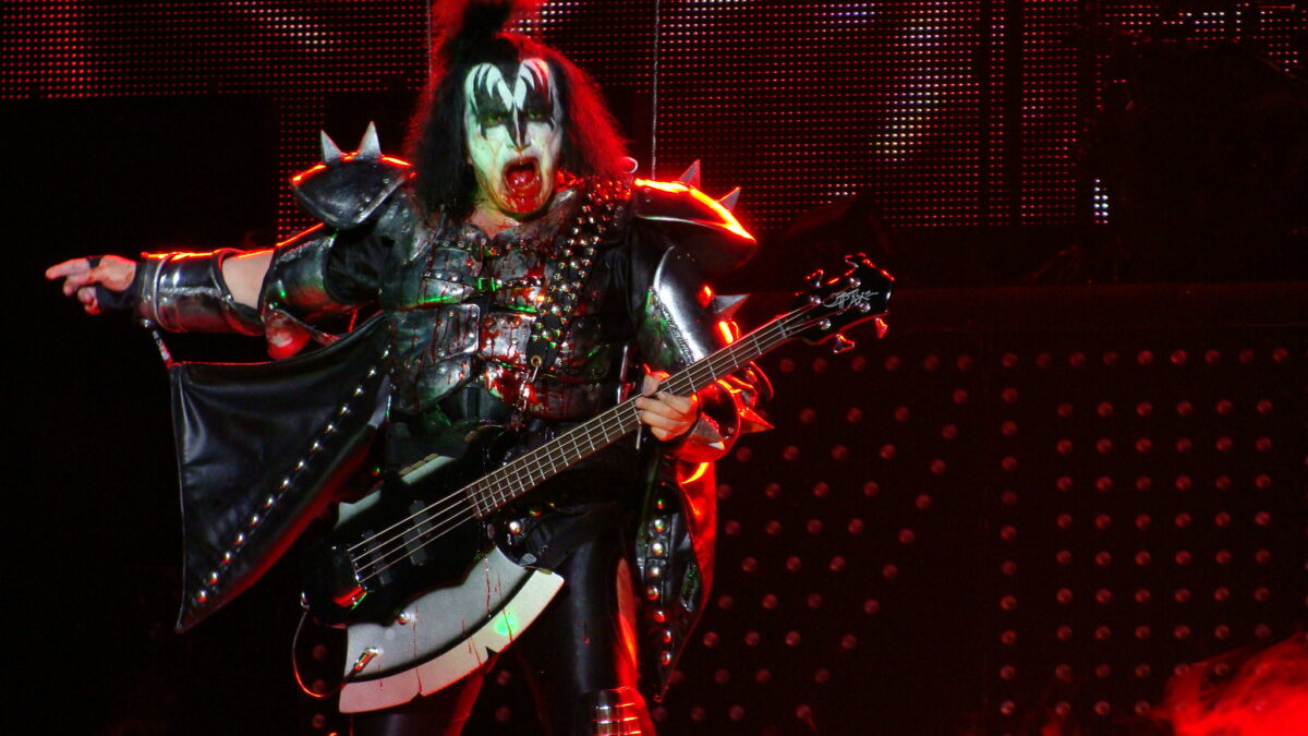 Gene Simmons performing for Kiss