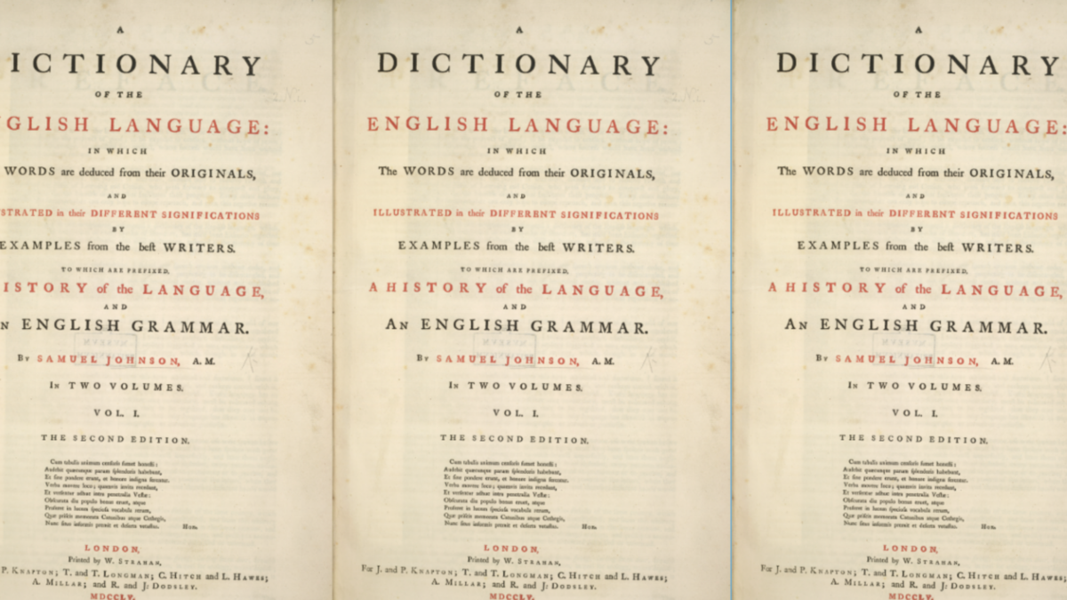 Johnson's Dictionary Vol. 1 (1755)