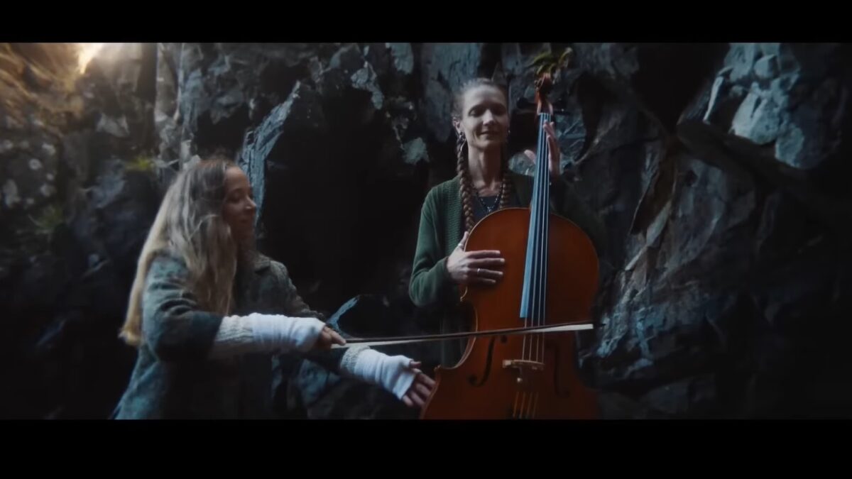 medically assisted death ad by Simons -- woman playing a cello